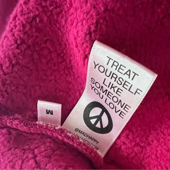 Madhappy Local Optimist Fleece Hoodie Sweatshirt in Peony Medium NEW - Picture 9 of 9